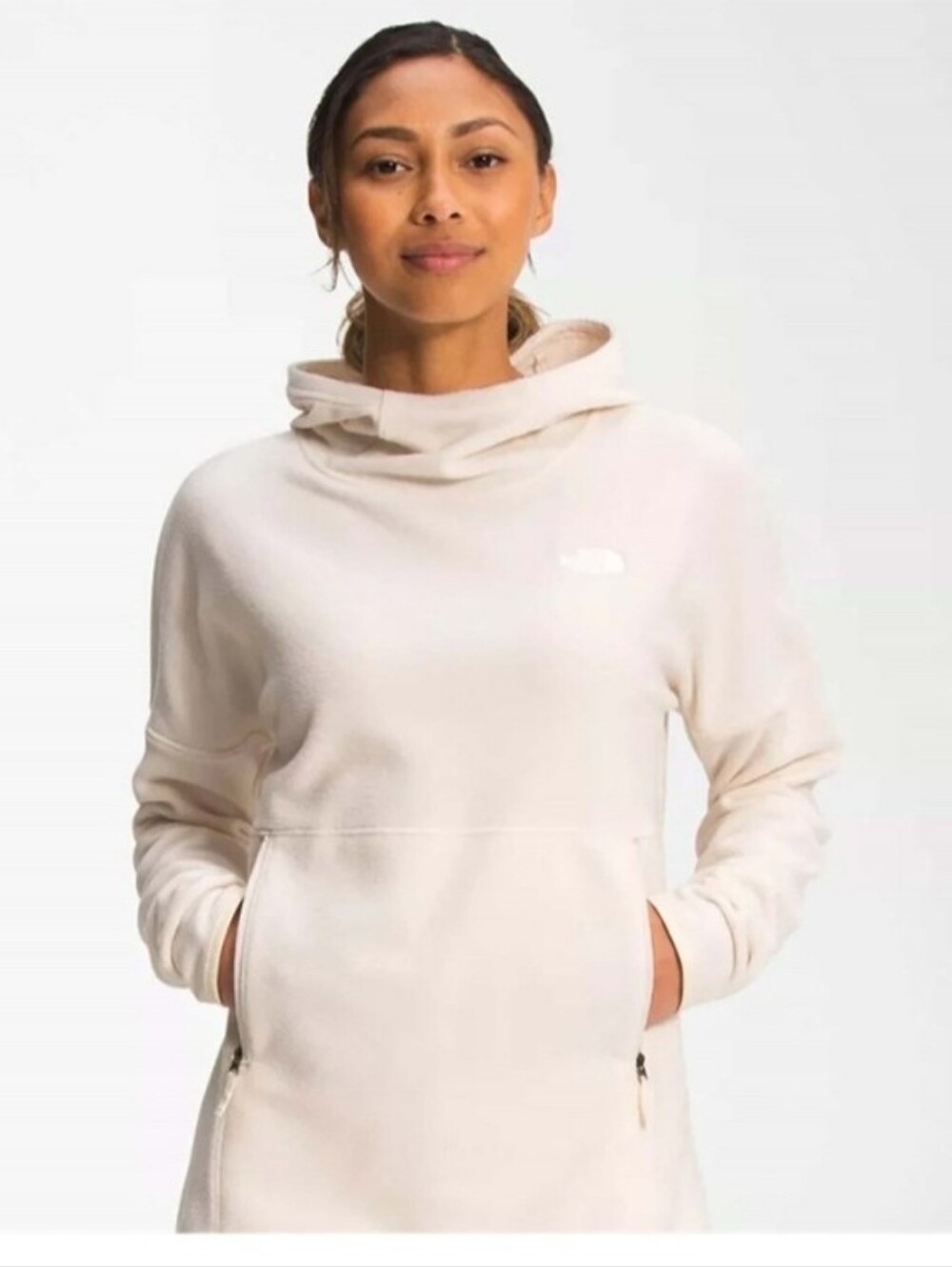 Nwt The North Face Women's TKA Glacier Pullover Hoodie -Gardenia White Size - M